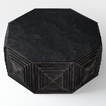 Textured Stone Coffee Table 3D model image 1 