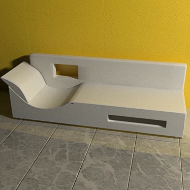 Luxury Leather Triple Furniture 3D model image 1 
