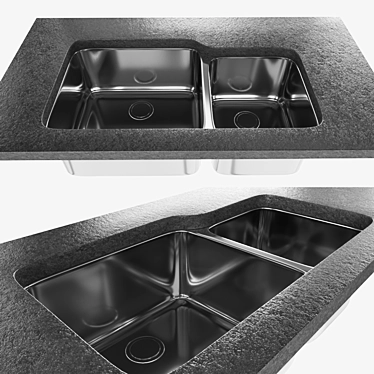 Franke GAX 120 Undermount Sink 3D model image 1 