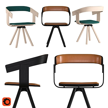 BuzziFloat: Minimalistic Chair with a Strong Graphic Identity 3D model image 1 