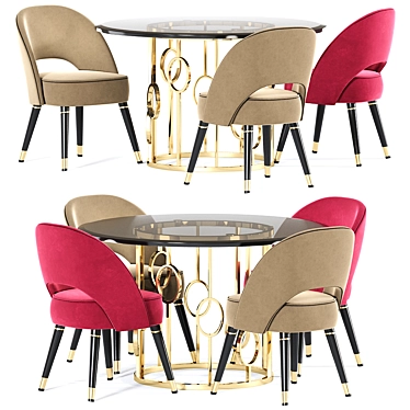Collins Dining Chair Set: Ready-to-Use & Versatile 3D model image 1 