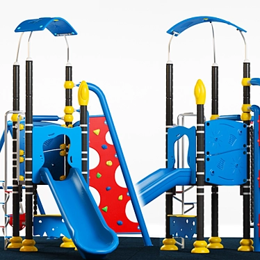 Playful Climbing Fun: Kids Playground Equipment 3D model image 1 