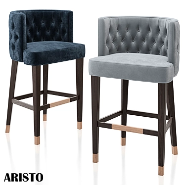 Aristo Blue Barstool - Elegant Design 3D model image 1 