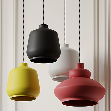 Modern Pendant Duo 3D model image 1 