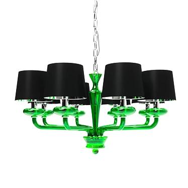 Murano Verde VIII Chandelier 3D model image 1 