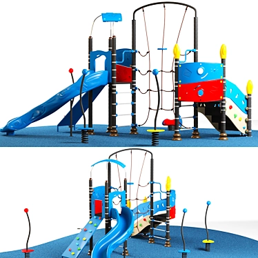 Ultimate Slide Climbing Playground Set 3D model image 1 