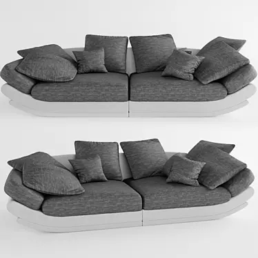 Elegant Avignon Sofa 3D model image 1 