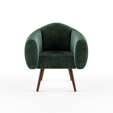 Luxury Velvet Chair 3D model image 1 