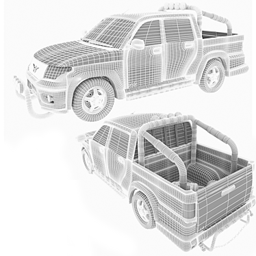 UAZ Pickup Sport: Versatile & Stylish Truck 3D model image 1 