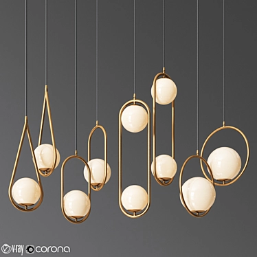 Contemporary Pendant Light Collection 3D model image 1 
