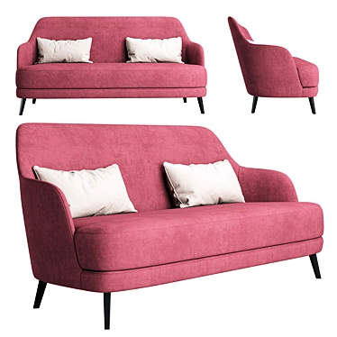 Contemporary Poli Sofa: Compact, Stylish 3D model image 1 