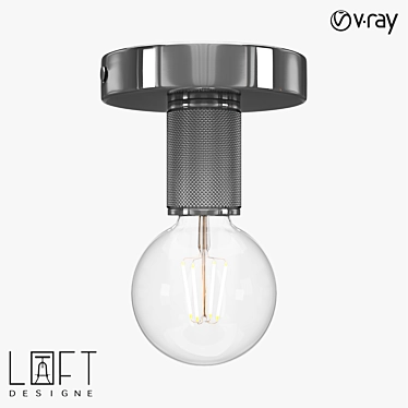 Surface Mounted Light LoftDesigne 4700 Model 
 Stylish Metal Light Fixture 3D model image 1 