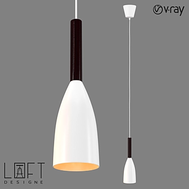 Industrial Metal Pendant Lamp - LoftDesigne 4701 3D model image 1 