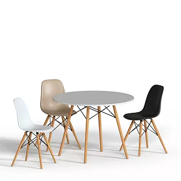 Barry Dining Table: Quality, Style, and Reliability 3D model image 1 