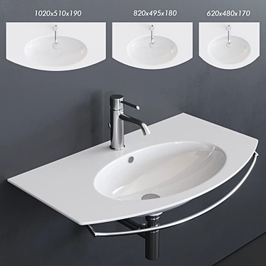 Catalano Velis Wall-mounted Washbasin 3D model image 1 