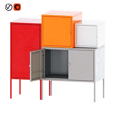 IKEA LIXHULT Compact Storage Solution 3D model image 1 