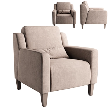 Cabo Loft Armchair - Stylish Elegance for Your Living Space 3D model image 1 