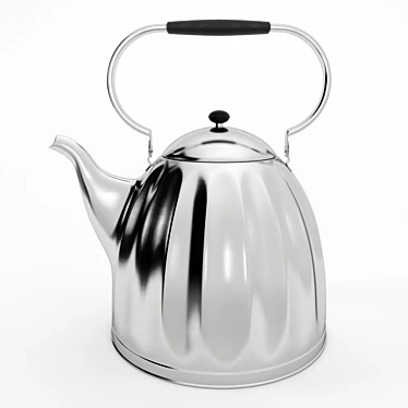 Classic Nickel Kettle: Large & Elegant 3D model image 1 