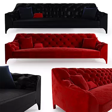 Brando Selva: Stylish 4-Seater Sofa 3D model image 1 