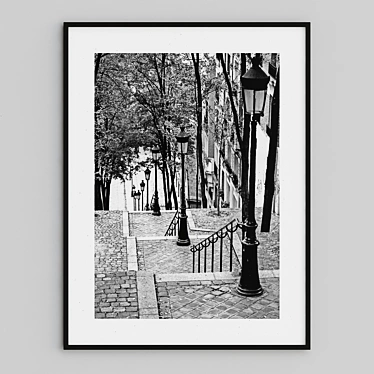 Monmartre Stairs: A Scenic Climb 3D model image 1 