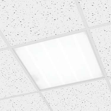 LED Panel Tile 60x60cm with Armstrong Ceiling Mount 3D model image 1 