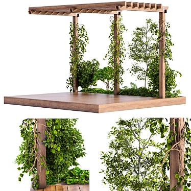 Garden Oasis Pergola: Ultimate Landscape Furniture 3D model image 1 