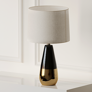 Elegant Roscoe Ceramic Table Lamp 3D model image 1 