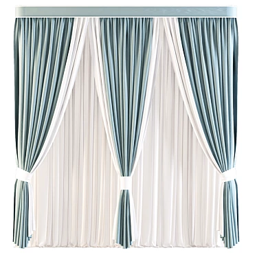  Modern Mesh Curtain 560 3D model image 1 