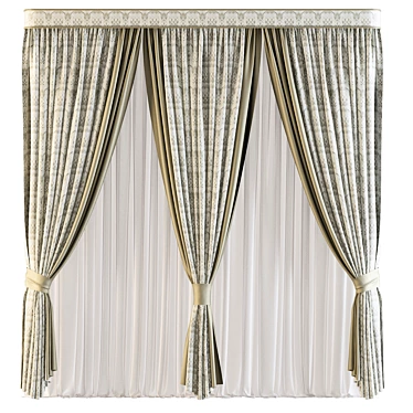 Stylish Window Curtain 561 3D model image 1 