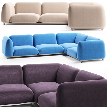 Paola Lenti MELLOW Sofa: Modern Elegance for Ultimate Comfort 3D model image 1 