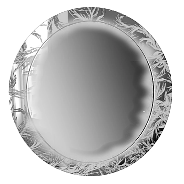 Frost Glass Mirror: Handcrafted Ornament Design 3D model image 1 