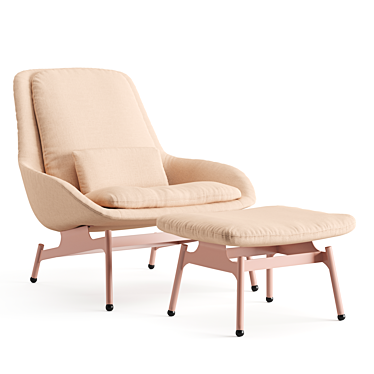 Sleek Field Lounge Chair: Modern Design for Unbeatable Comfort 3D model image 1 