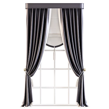 Sleek Curtain 564: Effortlessly Elegant 3D model image 1 