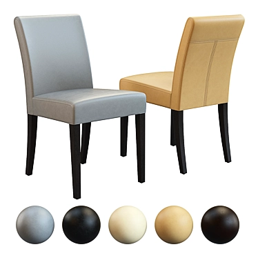 Elegant Lowe Leather Chair - Crate & Barrel 3D model image 1 