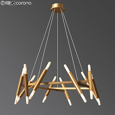 Luxury Pentagon Chandelier - Jonathan Browning 3D model image 1 