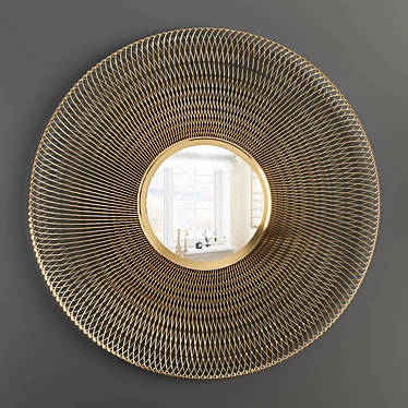 Elegant Circular Decorative Mirror - Dantone Home 3D model image 1 