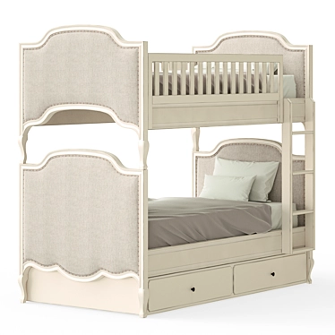  Provence Style Bunk Bed | Linea Lux | Nursery Furniture 3D model image 1 