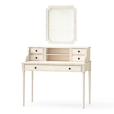French Provincial Dressing Table 3D model image 1 