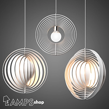 Elegant L1222 Infinity Chandelier 3D model image 1 