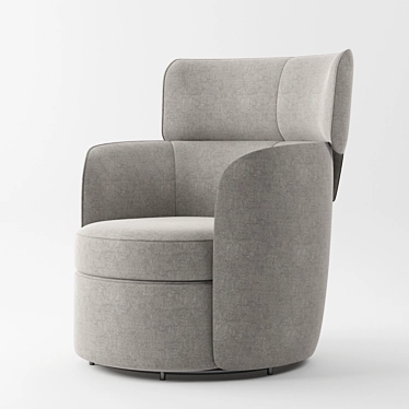 Modern Swivel Armchair: Claire 3D model image 1 