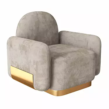 Compact and Stylish Handy Armchair 3D model image 1 