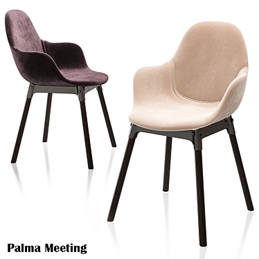 Ergonomic Palma Meeting Chair 3D model image 1 