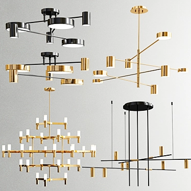 Elegant Illumination: Exclusive Chandelier Collection 3D model image 1 