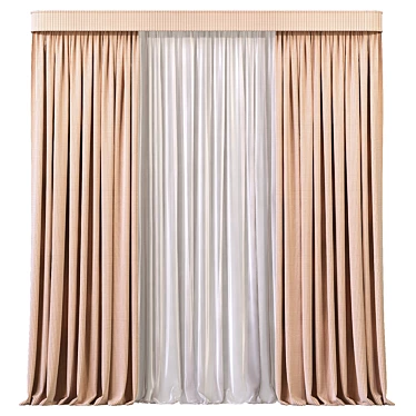 Refined Curtain 568 - Perfect for Elegant Spaces 3D model image 1 