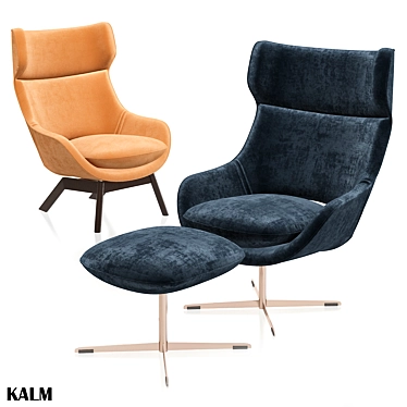 Serene Zen Armchair 3D model image 1 