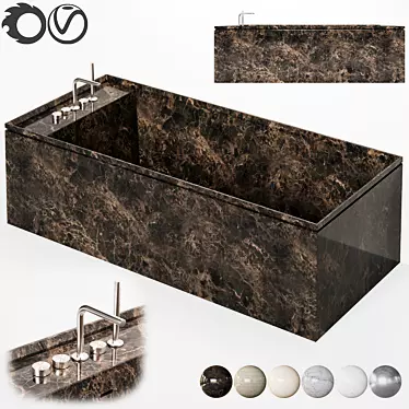 Luxury Salvatori Onsen Bathtub 3D model image 1 