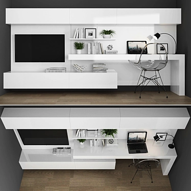 Versatile TV & Office Set 3D model image 1 