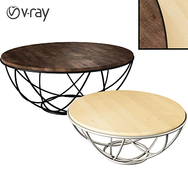 Elegant Sepia Table for 3D Max 3D model image 1 