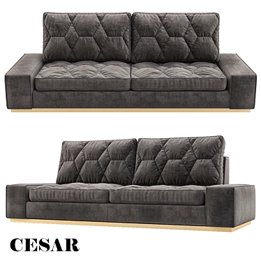 Elegant Cesar Ulivi Modular Sofa 3D model image 1 