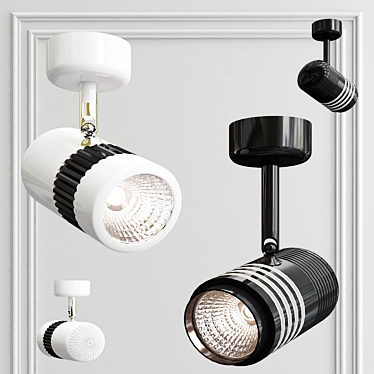 Adjustable LED Indoor Spot Light - 7W 3D model image 1 